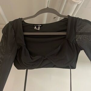 Charcoal bustier top
